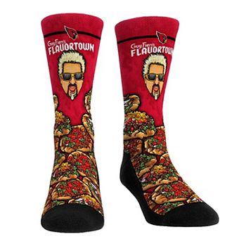 Молодежные носки Rock Em Socks Arizona Cardinals NFL x Guy Fieri с бесшовной носочной частью и поддержкой свода стопы Rock Em Socks