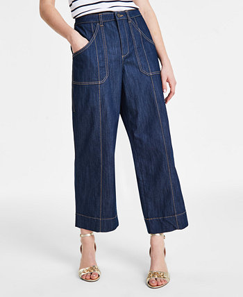 Женские джинсы до щиколотки с высокой посадкой и широкими штанинами Tommy Hilfiger