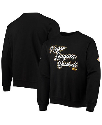 Мужской черный свитшот с круглым вырезом с логотипом Negro League Baseball Stitches