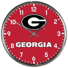 WinCraft Georgia Bulldogs Хромированные настенные часы Wincraft