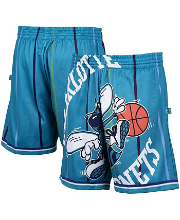 Мужские Спортивные шорты Mitchell & Ness Charlotte Hornets Hardwood Classics Big Face 2.0 Mitchell & Ness