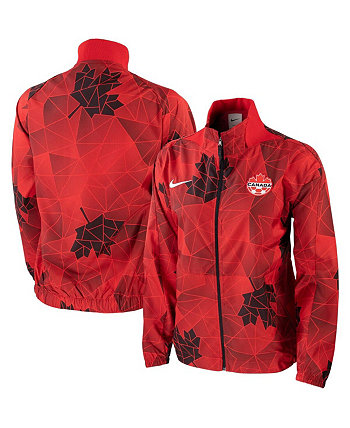 Женская красная куртка с молнией во всю длину и символом национальной сборной Канады 2023 года Nike