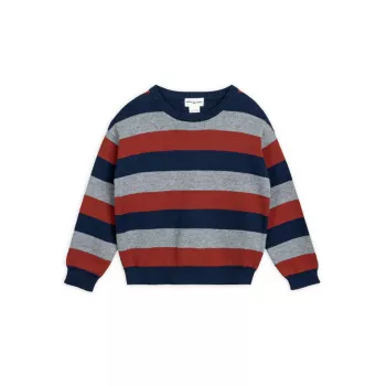 Полосатый свитер с круглым вырезом для мальчика Miles the Label