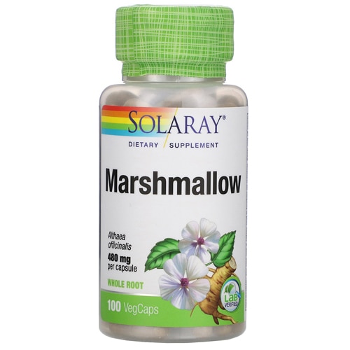 Solaray Marshmallow — 480 мг — 100 растительных капсул Solaray