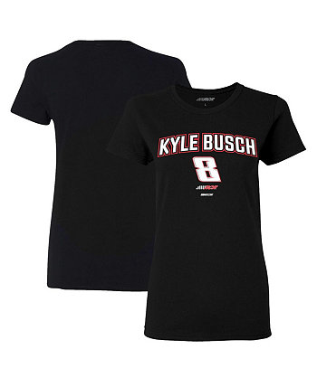 Женская черная футболка Kyle Busch Rival Richard Childress Racing Team Collection
