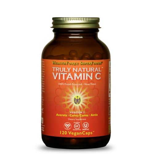 HealthForce Superfoods Truly Natural™ Витамин C — 120 веганских капсул HealthForce Superfoods
