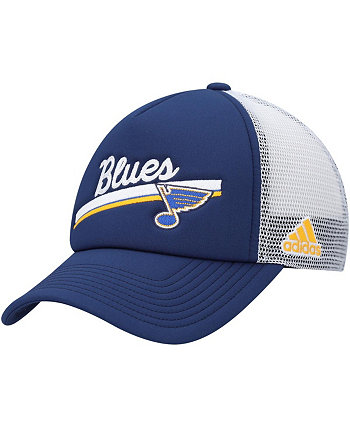 Женская темно-синяя, белая шляпа Snapback из пеноматериала St. Louis Blues Adidas