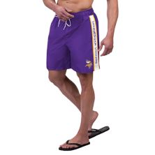 Мужские шорты для плавания G-III Sports by Carl Banks Purple Minnesota Vikings Streamline Volley Swim Shorts G-III Sports by Carl Banks