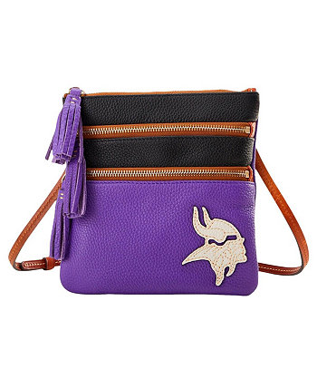 Minnesota Vikings Infield Triple Zip Crossbody Purse Dooney & Bourke