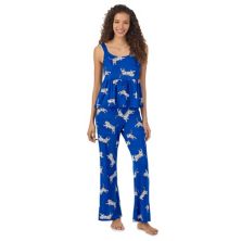 Женская укороченная пижамная майка из джерси для сна в социальном стиле и расклешенные пижамные брюки Beauty Sleep Social