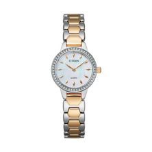 Двухцветные женские наручные часы Citizen с акцентом на кристаллах - EZ7016-50D Citizen