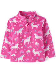 Toddler Girls Print Microfleece Half Zip Pullover The Children`s Place