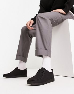 Черные туфли на шнуровке из искусственной замши New Look New Look
