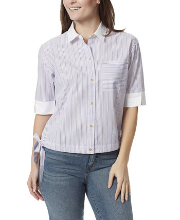 Женская блуза Marleigh с коротким рукавом Anne Klein Denim and Sport