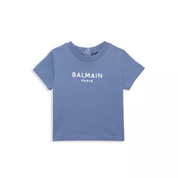 Хлопковая футболка с логотипом для маленьких мальчиков Balmain