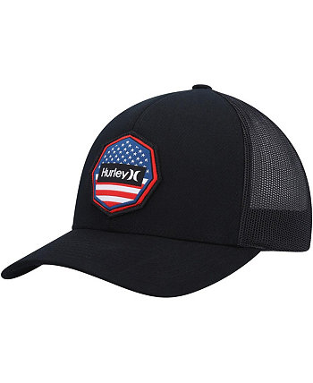 Мужская черная кепка Ultra Destination United States Trucker Snapback Hurley