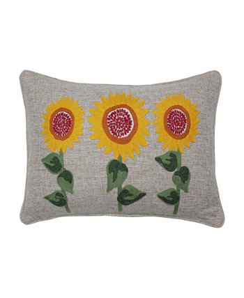 Декоративная подушка с вышивкой Sunflower Delight Pillow Perfect