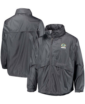 Мужская водонепроницаемая упаковываемая куртка с полной молнией из графита Green Bay Packers Sportsman Dunbrooke