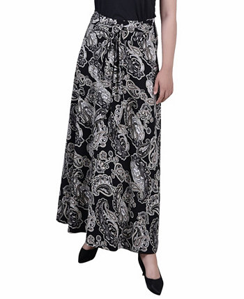 Миниатюрная длинная юбка с поясом на талии NY Collection