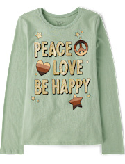 Girls Be Happy Graphic Tee The Children`s Place