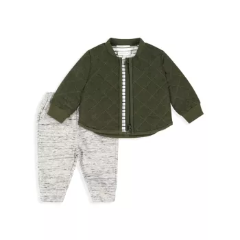 Стеганая куртка для мальчика, топ &amp; Комплект брюк Miniclasix
