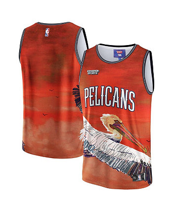 Мужская и женская футболка НБА и KidSuper Studios от Fanatics Red New Orleans Pelicans Hometown Jersey NBA