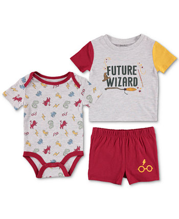 Боди, футболка и шорты «Гарри Поттер» для мальчика, комплект из 3 предметов HAPPY THREADS
