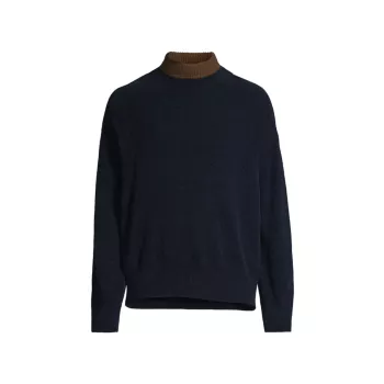 Многослойный свитер с воротником контрастного цвета Le17Septembre