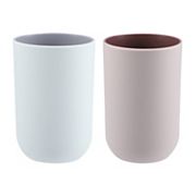 2Pcs Bathroom Cups Toothbrush Cup Bathroom Toothbrush Cup 350ml Unique Bargains