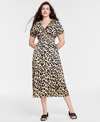 Женское платье-миди с принтом леопард от On 34th, созданное для Macy's On 34th