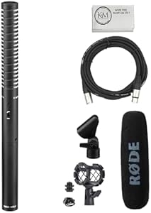 Rode NTG2 Condenser Shotgun Microphone Bundled with Universal Shockmount + XLR Microphone Cable + Cleaning Cloth (4 Items) Rode