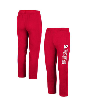 Мужские красные флисовые брюки Wisconsin Badgers Colosseum
