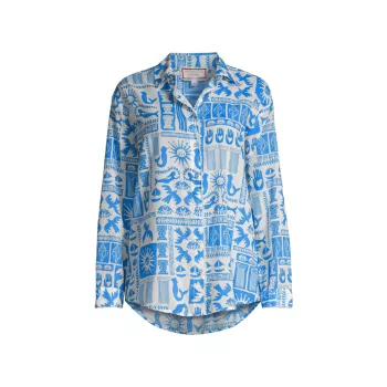 Acantha Printed Button-Up Shirt Johnny Was