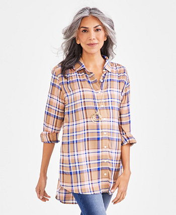 Женская рубашка-туника с принтом, созданная для Macy's Style & Co