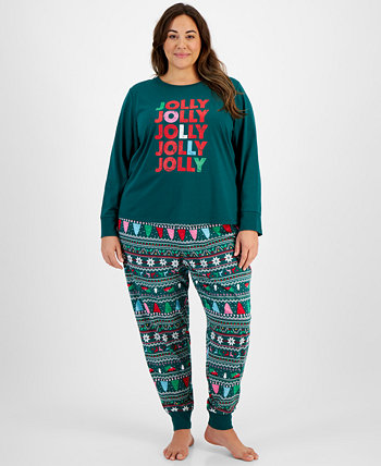 Plus Size Mix It Jolly Fair Pajamas Set, Created for Macy's Family Pajamas