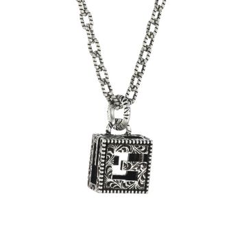 YB130 G Ожерелье с подвеской в форме куба из стерлингового серебра GUCCI