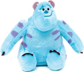 Buckle-Down Disney Monsters Inc. Furry Sulley Sitting Squeaky Plush Dog Toy, Blue Buckle-Down