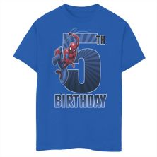 Boys 8-20 Marvel Spider-Man Swinging 5th Birthday Tee Marvel