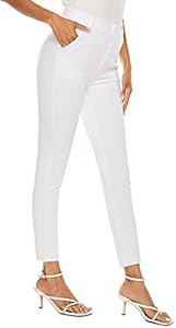 Women's High Waist Skinny Comfy Stretchy Work Pants with Pockets IChosy