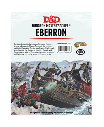 D D Eberron Dungeon Master's Screen Tabletop RPG DM Screen Dungeons Dragons Dungeons & Dragons