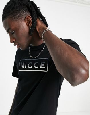 Черная футболка с вышивкой Nicce powell Nicce