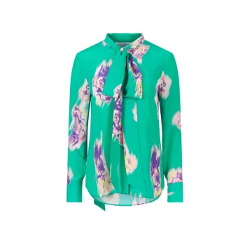 Блузка Miki с цветочным принтом и завязками на воротнике EQUIPMENT