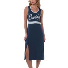Women's G-III 4Her by Carl Banks Navy Dallas Cowboys Main Field Maxi Dress In The Style