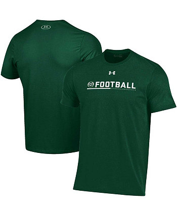 Мужская зеленая хлопковая футболка Colorado State Rams 2022 Sideline Football Performance Under Armour