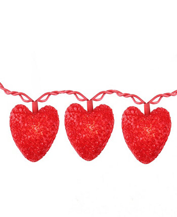 Мини-набор светильников ко Дню Святого Валентина в виде сердечек, 10 шт., провод 90 дюймов Northlight