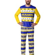 Мужской пижамный комплект FOCO Royal Los Angeles Rams Team Ugly пижамный комплект Unbranded