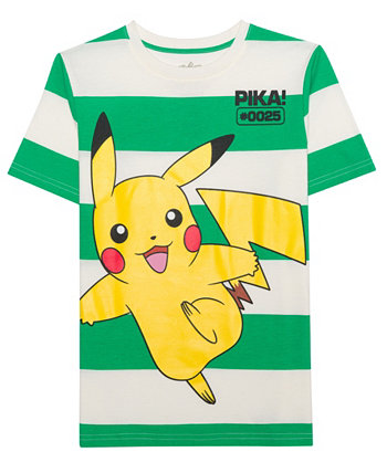 Big Boys Pikachu Graphic Print T-Shirt Pokemon