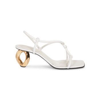 Leather Chain-Heel Sandals JW Anderson