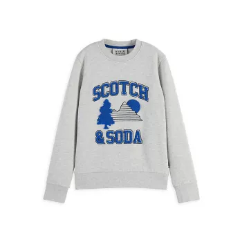 Маленький мальчик &amp;amp; Толстовка Toweling с логотипом для мальчика Scotch & Soda