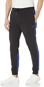 BOSS Men's Sporty Tape Design Regular Fit Cotton Sweatpants BOSS